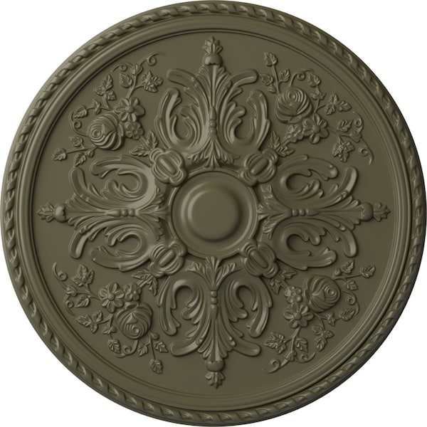 Ekena Millwork Bradford Ceiling Medallion (Fits Canopies up to 6 5/8"), Hnd-Painted Painted Turtle, 32 5/8"OD x 2"P CM32BRPTF - main